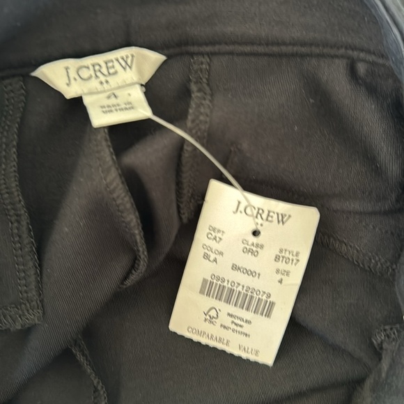 J. Crew Ponte Pants BT017 Black 4 - Picture 2 of 3